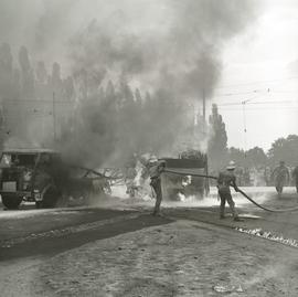 Pożar cysterny na ulicy Mickiewicza