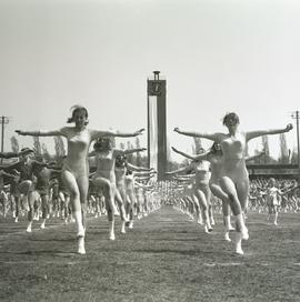 Pokaz gimnastycznym na Stadionie Olimpijskim