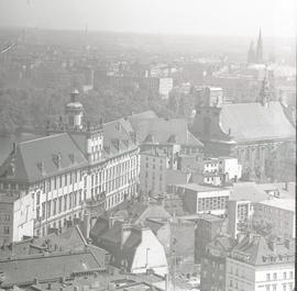 Panorama miasta z Bazyliki  Świętej Elżbiety we Wrocławiu