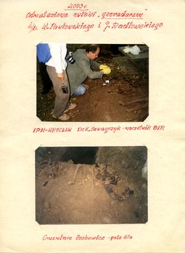 2003 r. - odnalezione zwłoki "georadarem" ś/p. W. Pawłowskiego i J. Radłowskiego