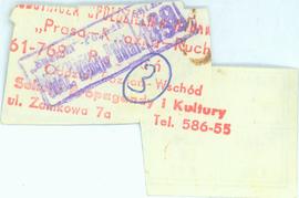 Kartka reglamentacyjna 1982