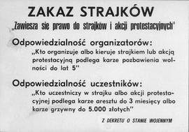 Zakaz strajków