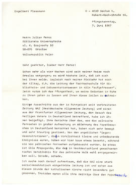 List od Engelberta Plassmanna