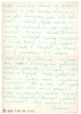 List do Zofii Maresz