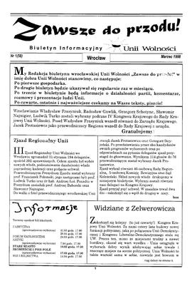 Biuletyn Informacyjny Unii Wolności - nr 4 (57)