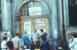 Strajk studentów Uniwersytetu Wrocławskiego w sprawie rejestracji NZS