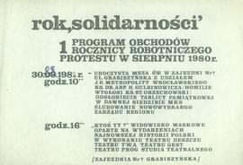 rok Solidarności: program obchodów 1 rocznicy robotniczego protestu w sierpniu 1980 roku