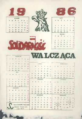Solidarność Walcząca: 1986 kalendarz