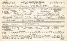 A.E.F. D.P. Registration Record