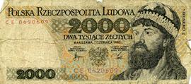 Banknot o nominale 2000 zł