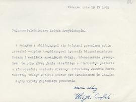 List od profesora Czaplińskiego do arcybiskupa Kominka