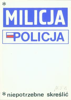 Milicja - Policja