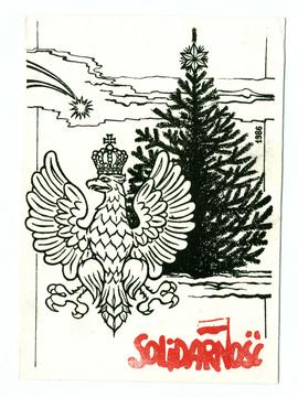 Kartka świąteczna "Solidarność" 1986