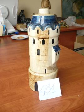 Butelka ceramiczna w kształcie wieży