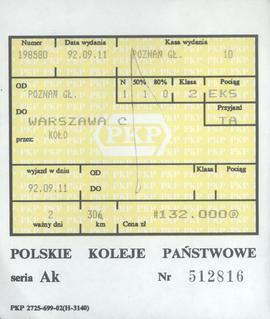 Bilet kolejowy