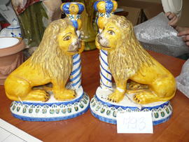 Para świeczników z lwami