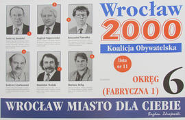 Koalicja Obywatelska "Wrocław 2000": Okręg 6 (Fabryczna 1)