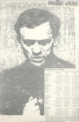 Kalendarz 1987 (skrócony): ks. Jerzy Popiełuszko 14 IX 1947-19 X 1984