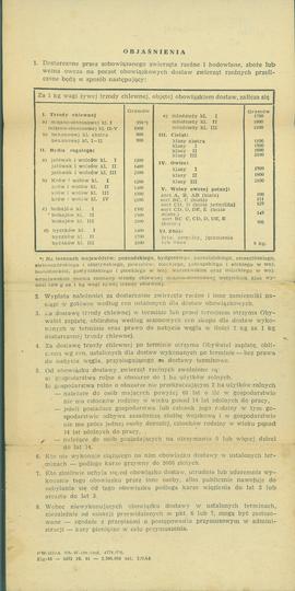 Zawiadomienie o wysokości i terminach obowiązkowych dostaw zwierząt rzeźnych w roku 1962