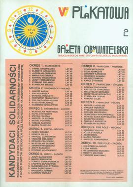 Plakatowa Gazeta Obywatelska: Wrocławskiego Komitetu Obywatelskiego Solidarność 2