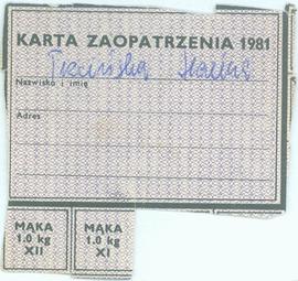 Karta zaopatrzenia 1981