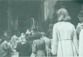 Nabożeństwo w kościele św. Wojciecha w latach 50-tych