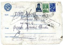 Koperta z korespondencji wysłanej z niewoli obozu Kozielska