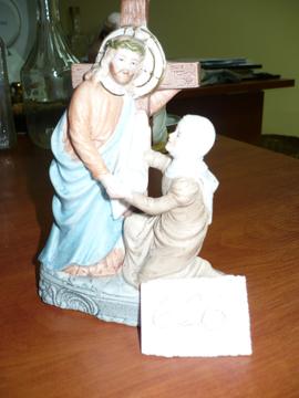 Figurka Chrystusa z krzyżem i św. Weroniką