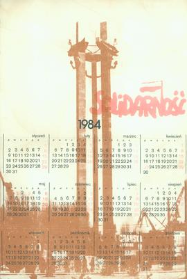 Solidarność 1984: kalendarz ścienny