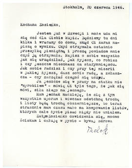 List od Tadeusza Hrycakiewicza