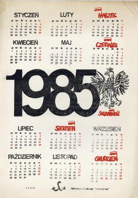 1985 kalendarz