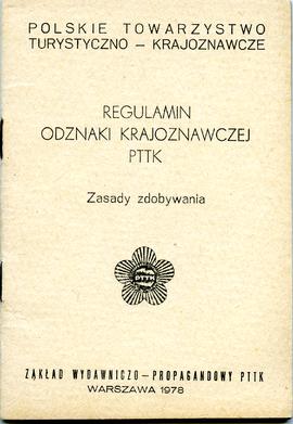 Regulamin odznaki krajoznawczej Polskiego Towarzystwa Turystyczno-Krajoznawczego