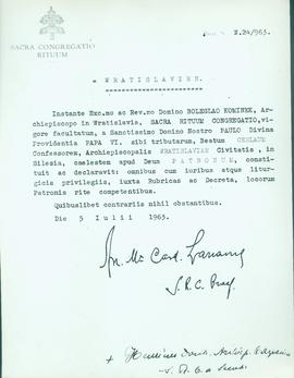 Uroczystości ogłoszenia bł. Czesława patronem Wrocławia