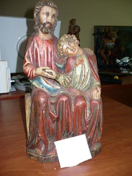 Ludowa figura Chrystusa ze św. Janem