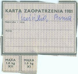 Karta zaopatrzenia 1981