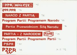 Hasła partii komunistycznej w różnych latach powojennej Polski - pozmieniane