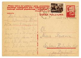 Pocztówka dla Marii Fercz