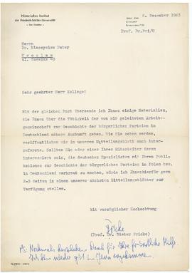 Pismo z Uniwersytetu Friedricha Schillera w Jenie