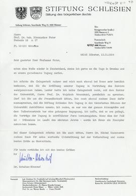 Pismo z Stiftung Schlesien