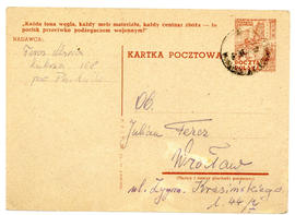 Karta pocztowa do Juliana Fercza