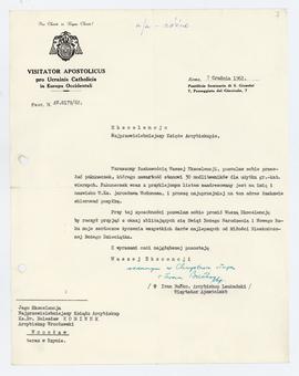 List Ivana Bućko arcybiskupa Leukadzkiego do arcybiskupa Kominka