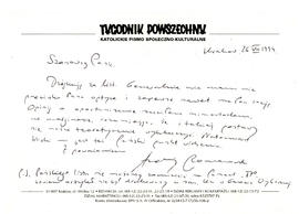 List od Andrzeja Romanowskiego