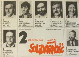 W Okręgu Wyborczym 2 głosuj na Solidarność. Wybory 27 maja 1990
