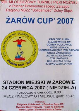 VIII-młodzieżowy Turniej Piłki Nożnej o Puchar Przewodniczącego Zarządu Regionu NSZZ "Solida...