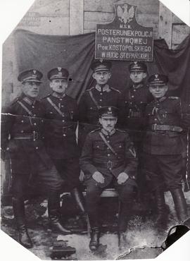 Policjanci z Posterunku Policji Państwowej w Hucie Stepańskiej