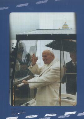 Papież Jan Paweł II we Wrocławiu w 1997 r. podczas wizyty na 46. Międzynarodowym Kongresie Euchar...
