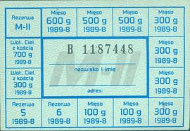 Kartka reglamentacyjna 1989
