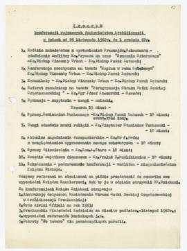Program konferencji rejonowych duchowieństwa Archidiecezji w dniach od 26 listopada 1962 r. do 1 ...
