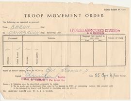 Troop movement order