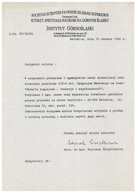 Pismo z Instytutu Górnośląskiego